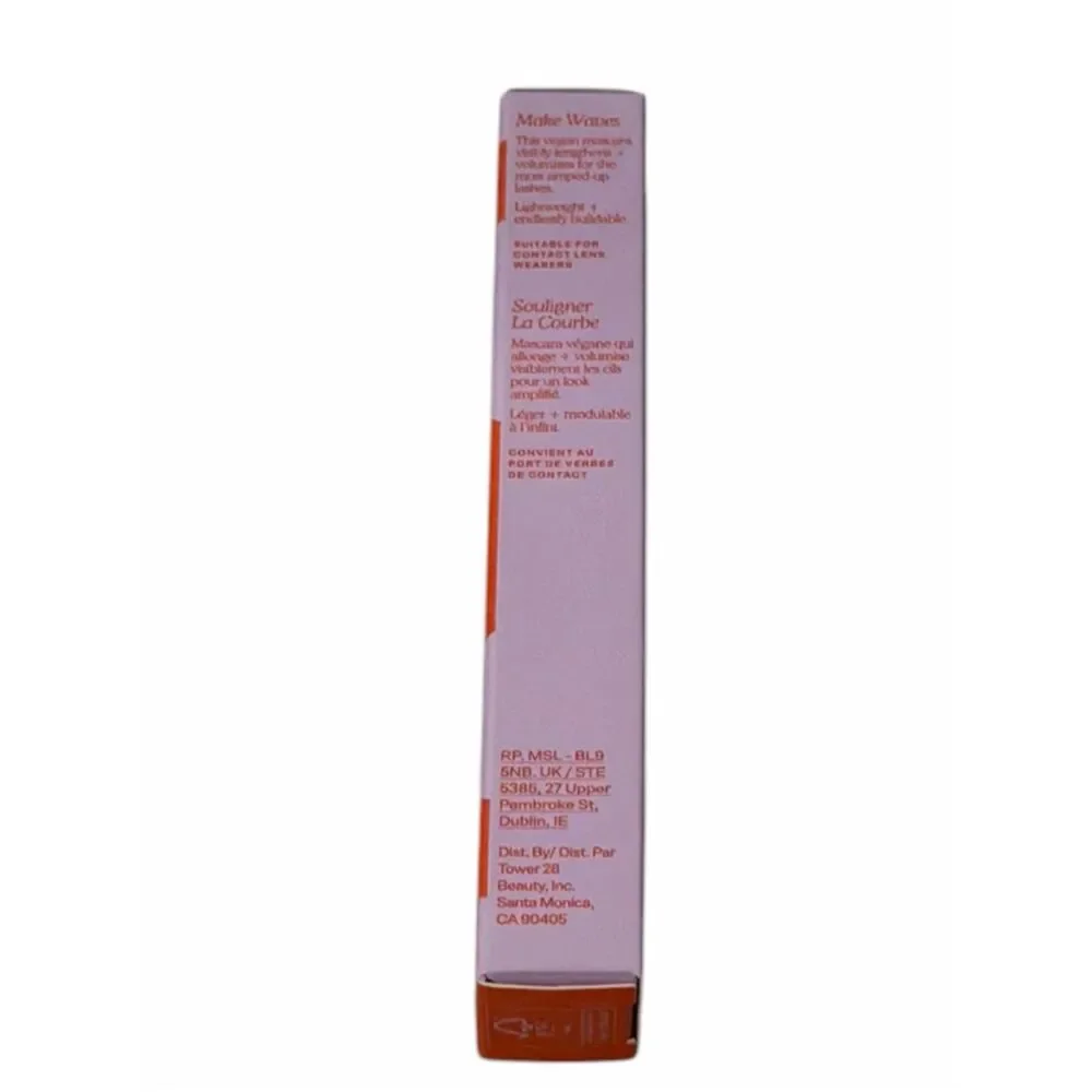 TOWER 28 MakeWaves Lengthening + Volumizing Mascara Jet Black 0.29 oz NIB